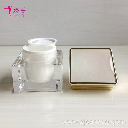 Green Body Cream Bottles, Glass Cosmetic Container